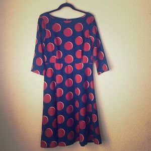 Fit and Flare Polka dot dress.